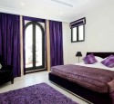 Black and white wall art with purple