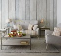 Wood coffee table with metal frame