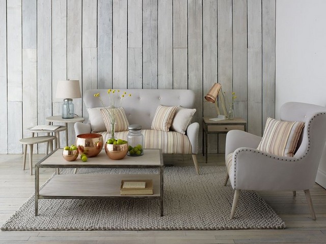 Wood coffee table with metal frame