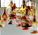 Art glass pendant lighting fixtures