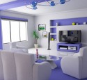 Tv stands contemporary design blue