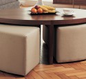 Oval coffee table ottoman