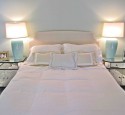 Small white bedside table lamps