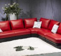 Small sectional sofa red