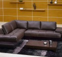 Small sectional sofa brown