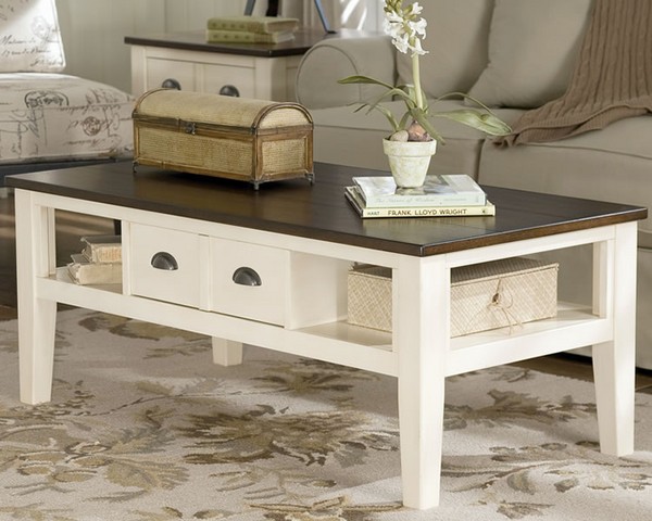 White coffee table furniture