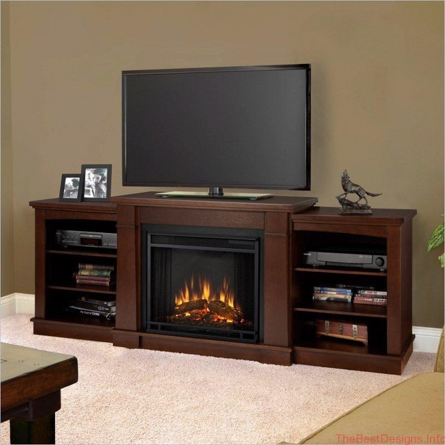 Electric Fireplace TV Stand Contemporary Modern Stylish