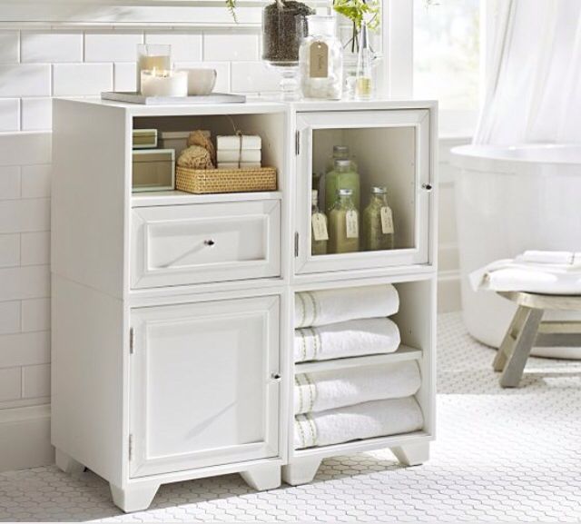 Bathroom storage cabinets white