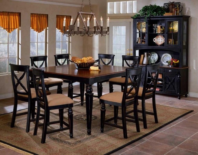 Solid wood dining table 8 chairs