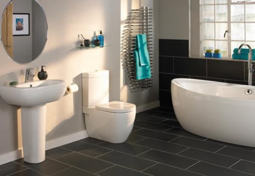 Bathroom floor tile adhesive