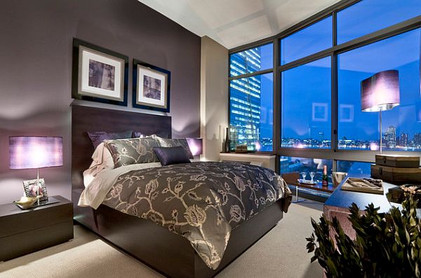 Bedroom ideas purple and brown