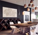 Solid wood dining table contemporary