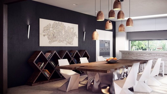 Solid wood dining table contemporary
