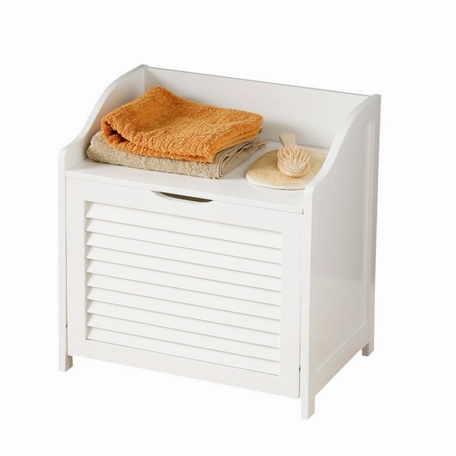 Wooden bathroom floor storage cabinet organizer