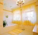Bathroom window curtains yellow