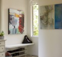 Modern entryway shoe storage