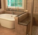 Bathroom decorative bench