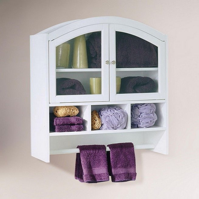 Bathroom storage cabinets with doors and shelves