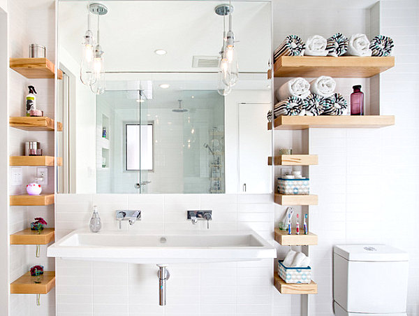 Bathroom shelving storage