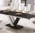 Glass top dining table seats 10