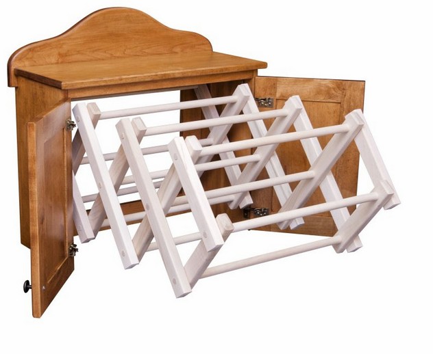 Amish Wooden Clothes Drying Rack