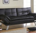 Futon Sofa Bed Modern Black