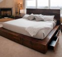 Platform bed with drawers
