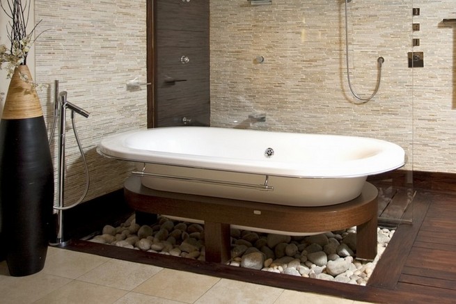 Bathroom floor tile ideas white