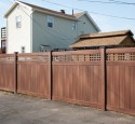 Vinyl fence wood grain