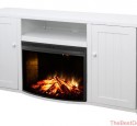 White Electric Fireplace Tv Stand Simple