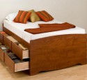 Queen size futon frame with drawers