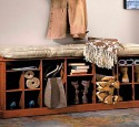 Entryway bench with shoe storage