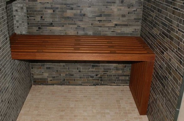 Bathroom bench wood