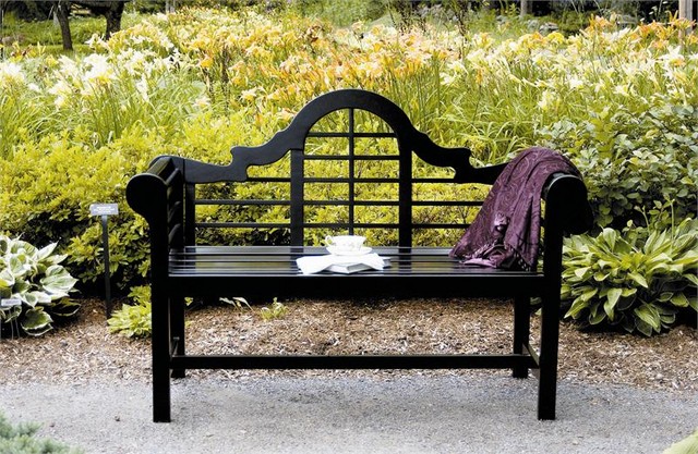 Patio bench black