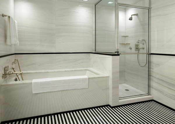Subway tile bathroom white