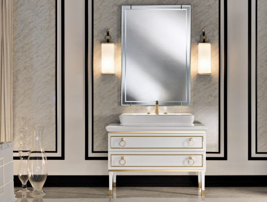 Floating bathroom vanity with drawers