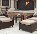 Patio chairs ottoman