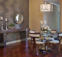 Glass top wooden dining table designs
