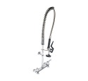 Wall mount commercial kitchen faucet with spray