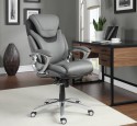 Leather office chair grey