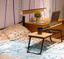 Adjustable bedside laptop table