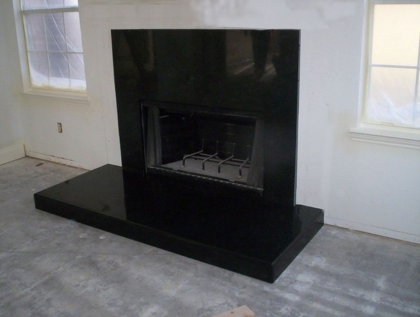 Black Granite Fireplace Surround