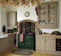 Grey rustic kitchen cabinets