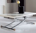 Folding dining table to coffee table
