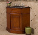 Corner bathroom sink with vanity