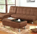 Modern Futon Sofa Bed Brown