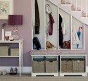 Shoe storage at entryway