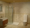 Bathroom floor tile toilet