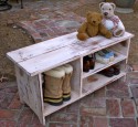 Entryway shoe storage wood