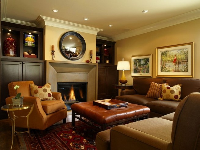 How to design a living room with a brown sofa